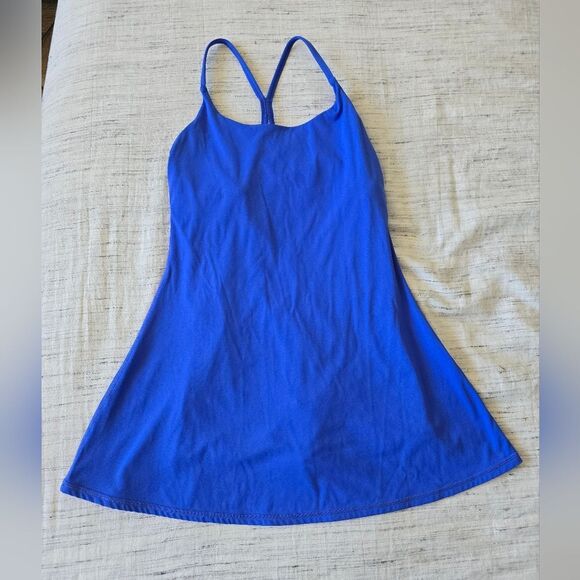 Halara SoftlyZero Plush Backless Lotus Blue Active Dress - Picture 6 of 10